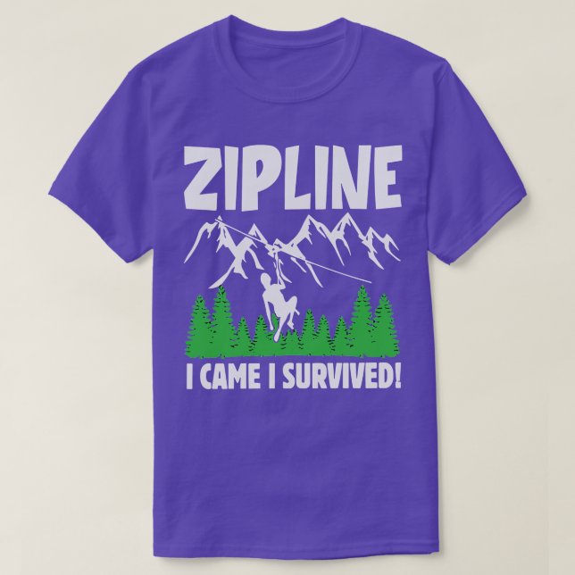 Camiseta Zipline hace de todo una aventura estupenda TShirt (Diseño del anverso)