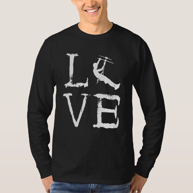 Camiseta Zipline Love Zipliner Aerial Adventure Course Zipl (Anverso)
