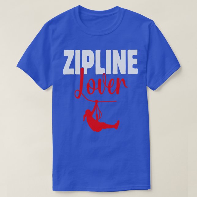 Camiseta Zipline Lover Design para Aventureros TSh (Diseño del anverso)