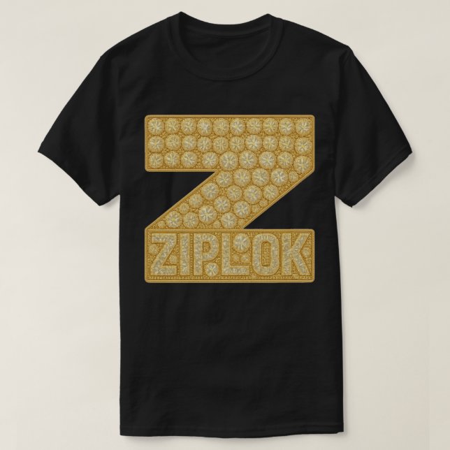 Camiseta - Ziplok - Logo Diamante Dorado (Diseño del anverso)