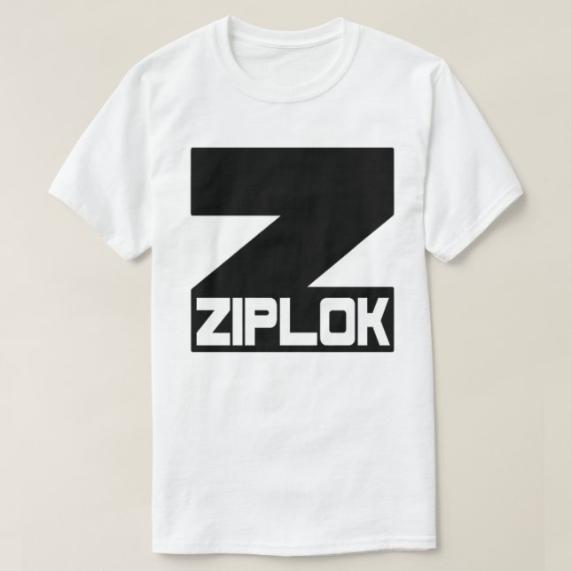 Camiseta Ziplok - Logo Negro (Diseño del anverso)