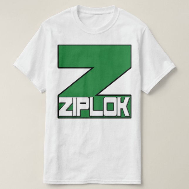 Camiseta Ziplok T verde (Diseño del anverso)