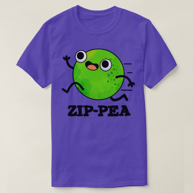 Camiseta Zippea Cute Zippy Pea Pun (Diseño del anverso)