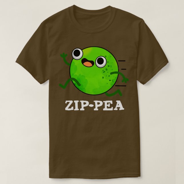 Camiseta Zippea Cute Zippy Pea Pun 1 (Diseño del anverso)