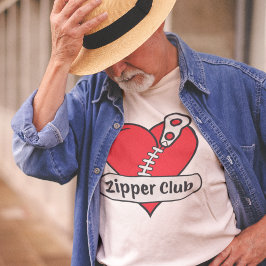 Camiseta Zipper Club Open Heart Surgery Sobreviviente Funny
