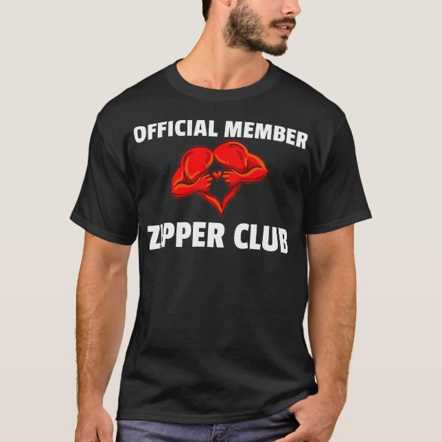 Camiseta Zipper Club Open Heart Surgery Survivor Gift Bypas (Anverso)