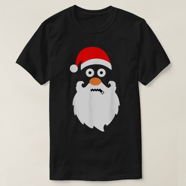 Camiseta ZipperMouth Santa Claus Gran Cabeza Navidades grac (Diseño del anverso)