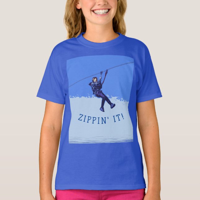 Camiseta ¡ZIPPIN! - Zipline Rider (Anverso)