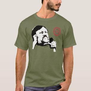 Camiseta Zizek y el Objeto Petit a Grabado en madera