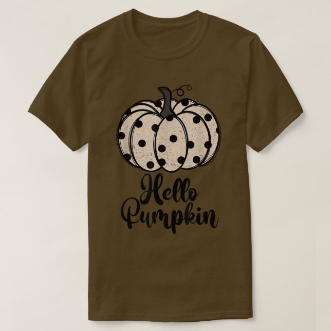 Camiseta Zj4w Hola Calabaza Blanca Calabaza Otoño Caída Gra (Diseño del anverso)