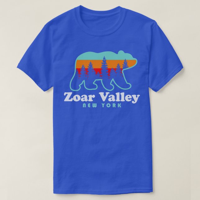 Camiseta Zoar Valley New York Bear Souvenir Gift Sunrise (Diseño del anverso)