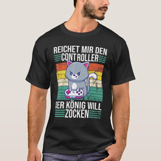Camiseta Zocken Reichet Mir Den Controller König Ps5 Consol (Anverso)