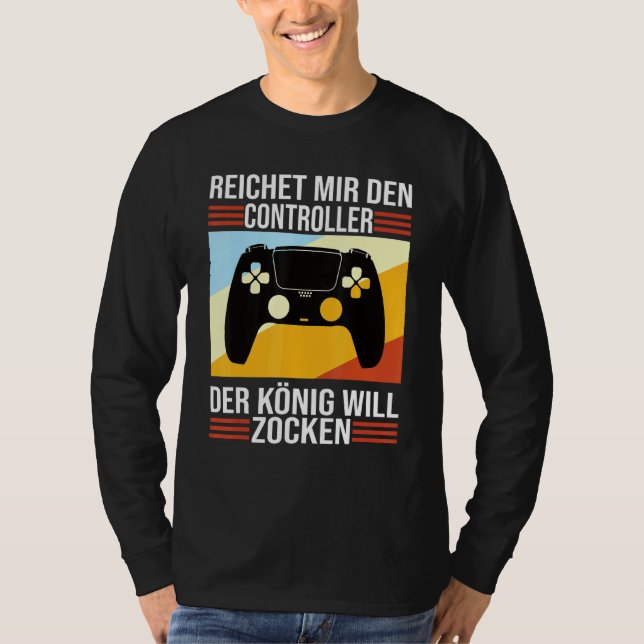 Camiseta Zocken Reichet Mir Den Controller König Ps5 Consol (Anverso)