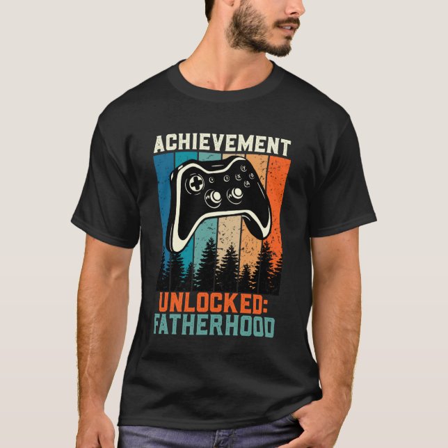 Camiseta Zocker Papa ACHIEVEMENT UNLOCKED FATHERHOOD LUSTIG (Anverso)