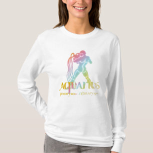 Camiseta Zodiac: Aquarius Bonito Colores Arcoiris