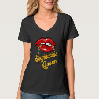 Camiseta Zodiac Astrología Lip Sagittarius Reina Noviembre