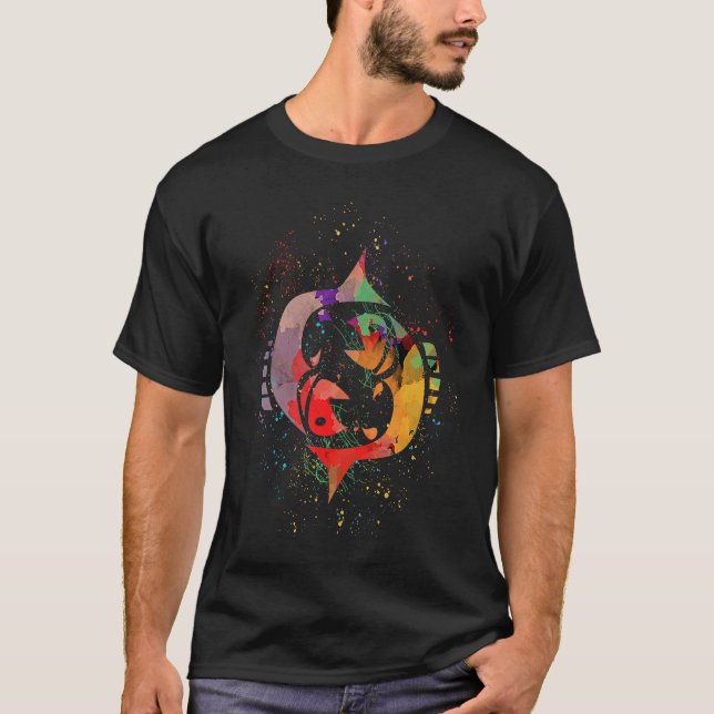 Camiseta Zodiac  for Pisces Fish Artwork Horoscope Astrolog (Anverso)
