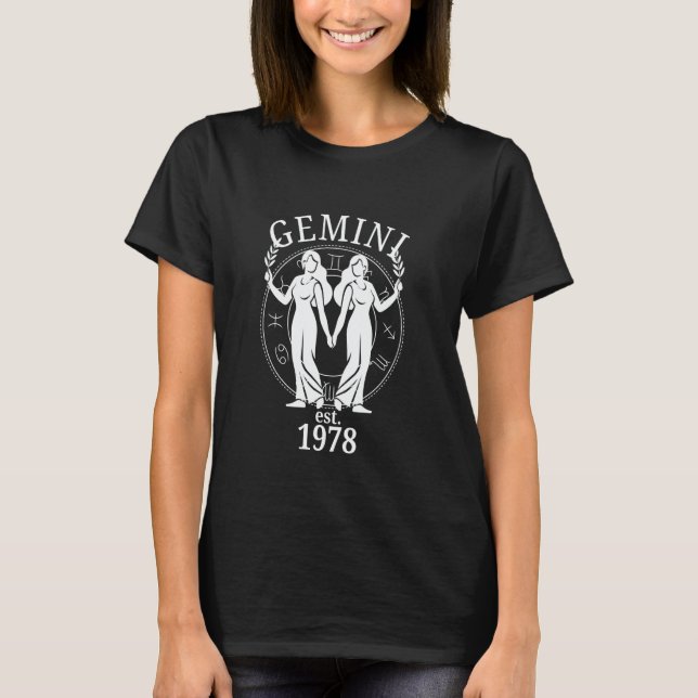 Camiseta Zodiac Gemini Twins Born in 1978 (Anverso)