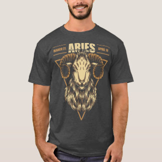 Camiseta Zodiac Horoscopio Rótulo Aries Astrología Tarot