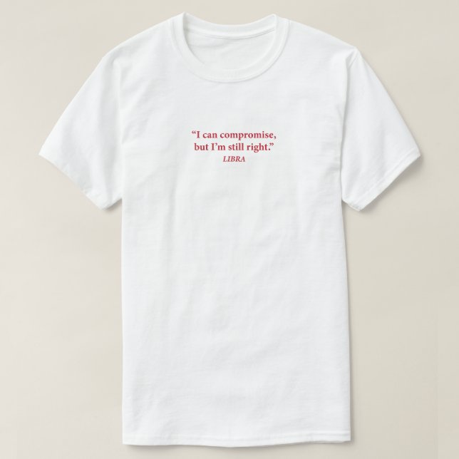  Camiseta Zodiac Indecisión Estética Libra  (Diseño del anverso)