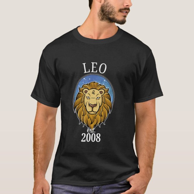 Camiseta Zodiac Leo Born in 2008 (Anverso)