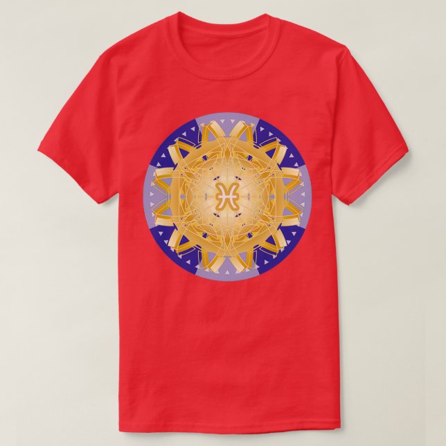 Camiseta Zodiac Mandala PISCES (Diseño del anverso)
