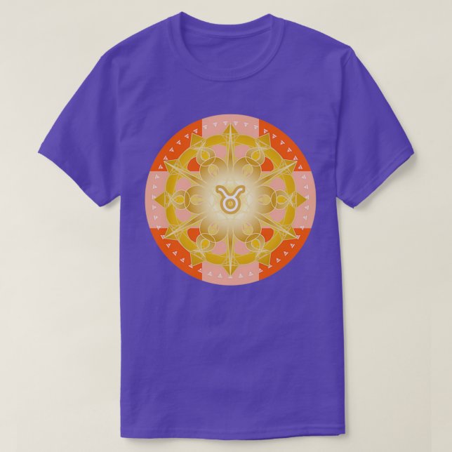 Camiseta Zodiac Mandala TAURUS (Diseño del anverso)