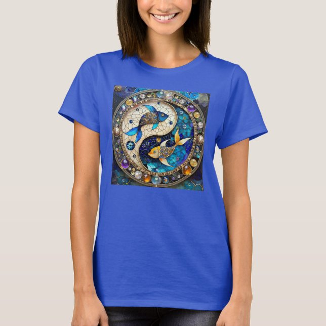 Camiseta Zodiac - Pisces Fish Yin y Yang (Anverso)