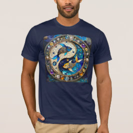 Camiseta Zodiac - Pisces Fish Yin y Yang