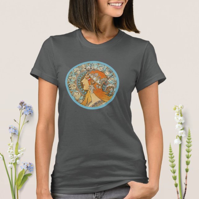 Camiseta Zodiac Portrait Alphonse Mucha (Subido por el creador)