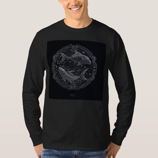 Camiseta Zodiac Rótulo Pisces (Anverso)