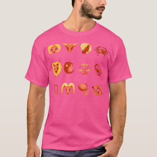 Camiseta Zodiac Rótulos Girlfriend Zodiac Horoscope Astrolo