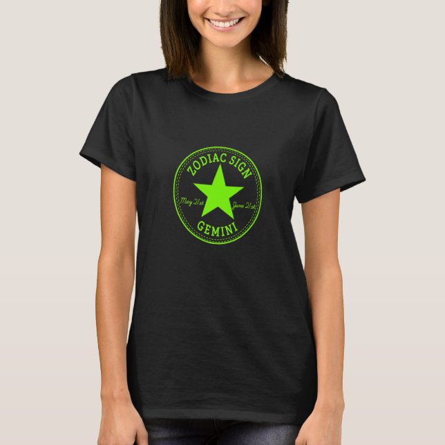 Camiseta ZODIAC SIGN GEMINI born in May & June Astrology Ho (Anverso)