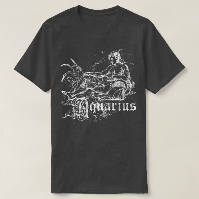 Camiseta Zodiac Vintage Aquarius (Diseño del anverso)