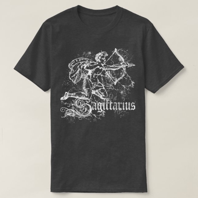 Camiseta Zodiac Vintage Sagittarius (Diseño del anverso)