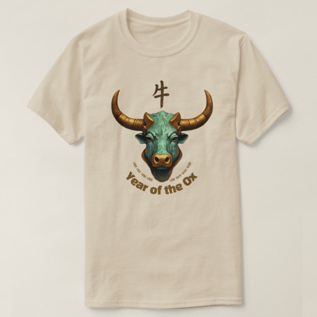 Camiseta zodiaca "Ox" china (Diseño del anverso)