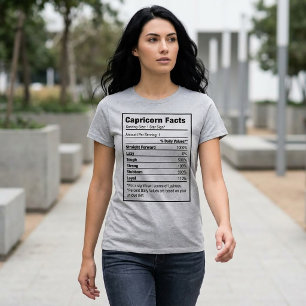 Camiseta Zodiaco Capricornio Dato Nutricional
