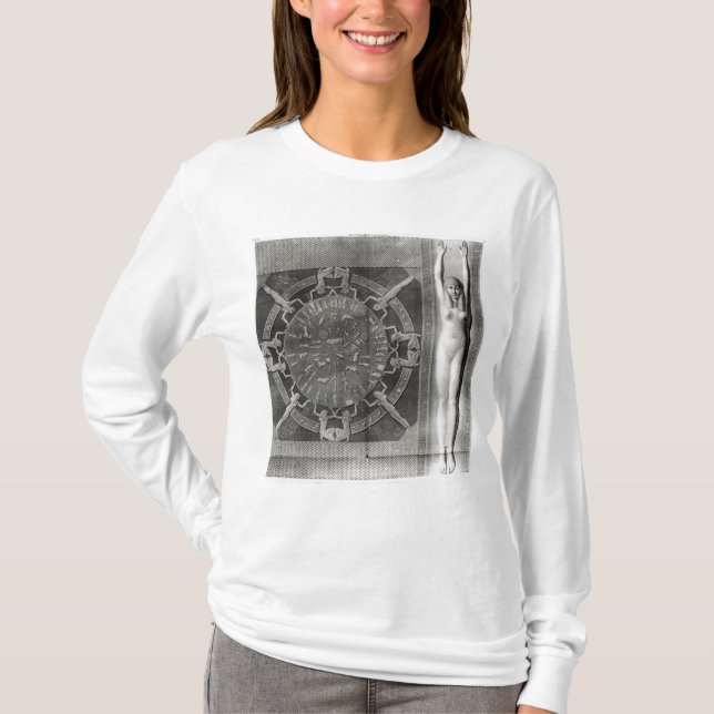 Camiseta Zodiaco de Dendera, grabado en 1802 (Anverso)