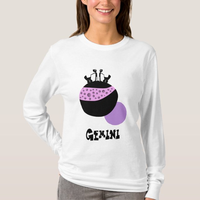 Camiseta Zodiaco de maternidad lindo de los géminis de las (Anverso)