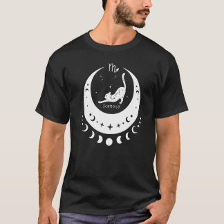 Camiseta Zodiaco Escorpio Horóscopo Signo Astrología Gato C
