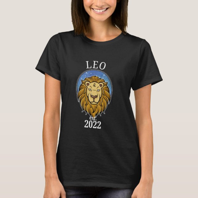 Camiseta Zodiaco Leo Nacido en 2022 (Anverso)