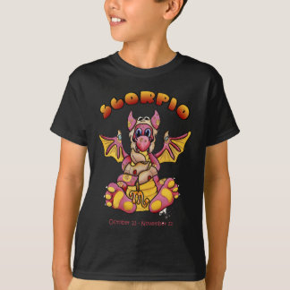 Camiseta zodiaco lindo del dragón del bebé del escorpión