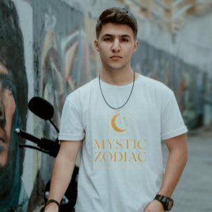 Camiseta Zodíaco Místico Lujo Oscuro Púrpura Dorado Astrolo
