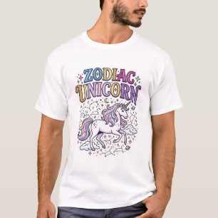 Camiseta Zodiaco Unicornio Mercado de Vectores Premium Unic