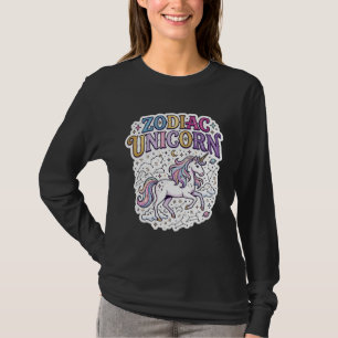 Camiseta Zodiaco Unicornio Mercado de Vectores Premium Unic