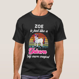 Camiseta Zoe Es Como Una Mujer Chica De Unicornio
