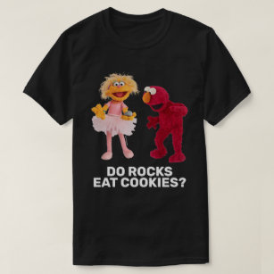 Camiseta Zoe, Rocco y Elmo   ¿Las rocas comen galletas? Cam