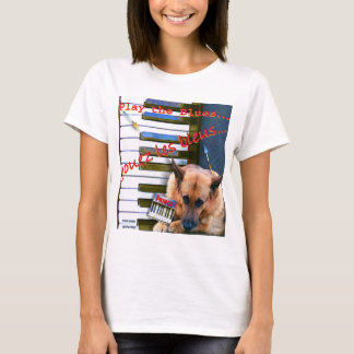 Camiseta ZoeSPEAK - azules del piano