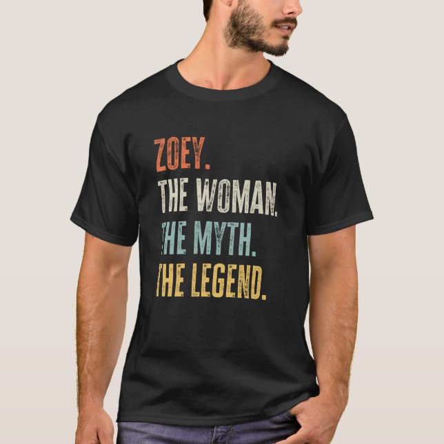 Camiseta Zoey La Mejor Mujer Mito Leyenda Mejor Nombre Zoey (Anverso)