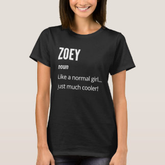 Camiseta Zoey  Noun Like a Normal One Just Much Cooler